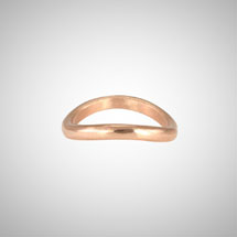 Curved Rose Gold Stacking Ring