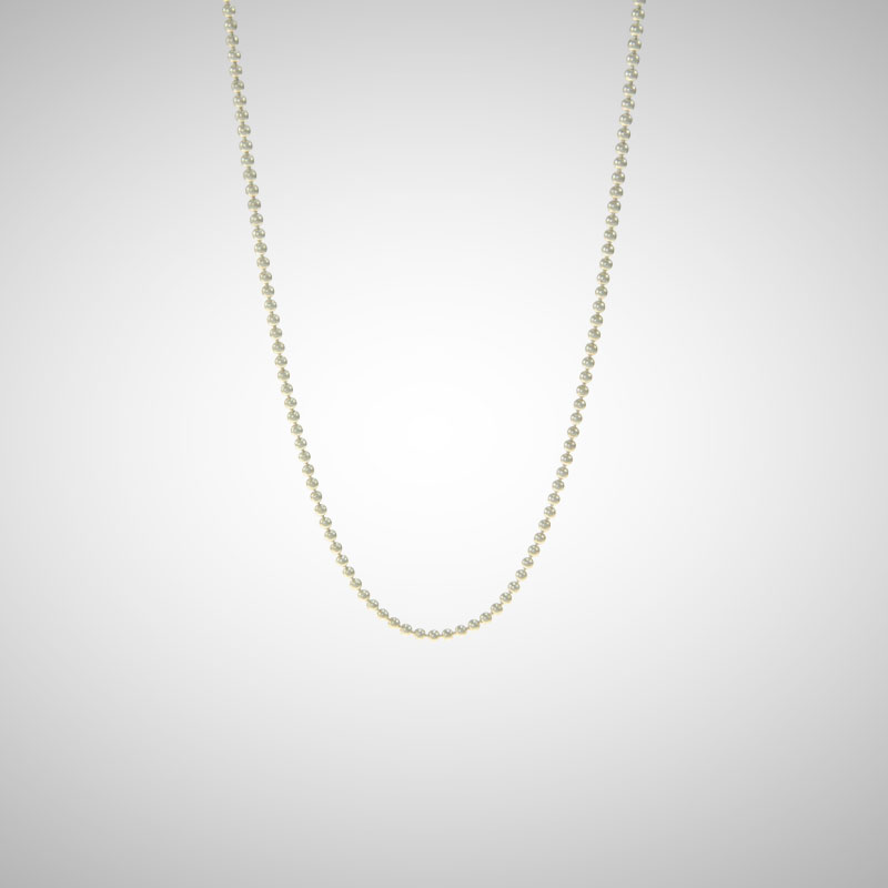 Silver 1mm Ball Chain