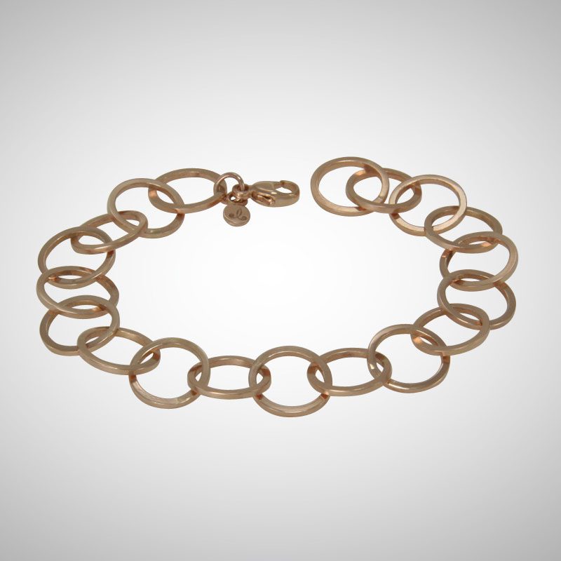 Rose Gold Handmade Sq Wire Link Chain