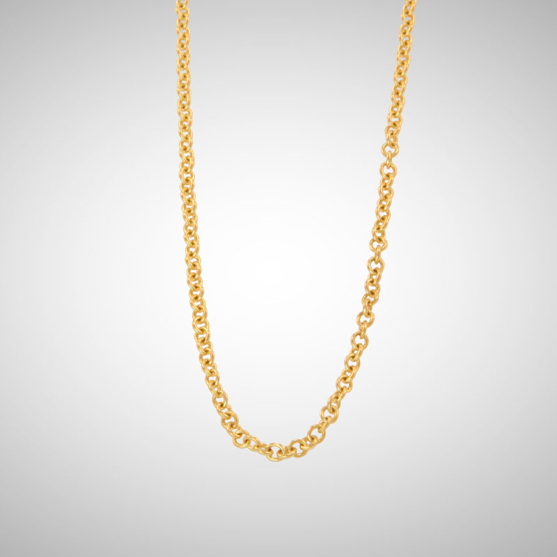 Rose Gold Baby Rolo Chain