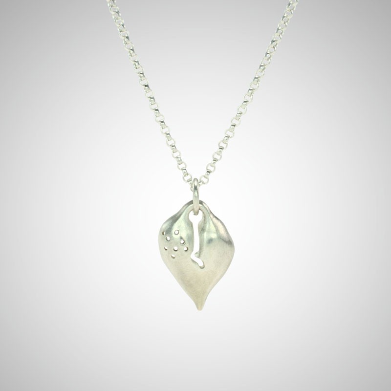 Large Silver Signature Heart