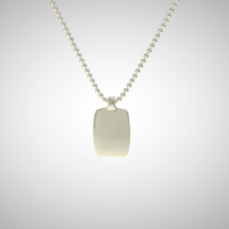 Medium Silver Dog Tag