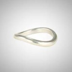 Curved Silver Stacking Ring