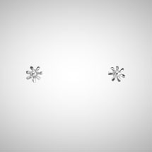 Tiny Silver Flower Post Earrings