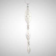 Silver Triple Shield Drop Pendant