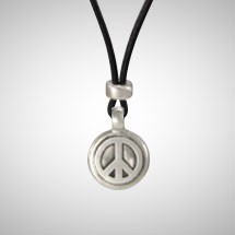 Medium Silver Peace Tag