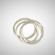 5-Stack Ultra Thin Silver Ring Set