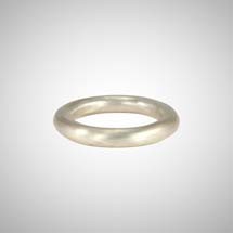 Thick Matte Silver Stackable Ring