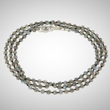 Faceted Labradorite Triple Wrap
