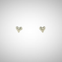 Tiny Silver Heart Post Earrings