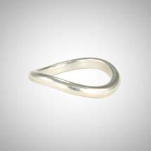 Curved Silver Stacking Ring