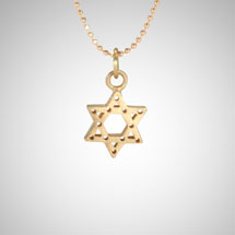 Small Rose Gold Jewish Star