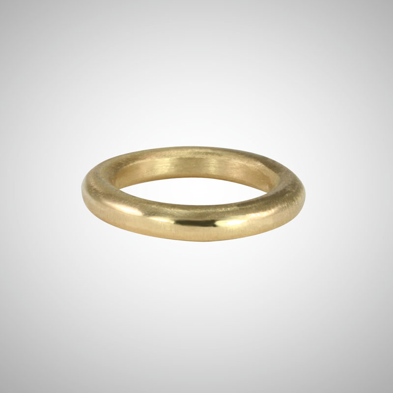 Thick Yellow Gold Stackable Ring