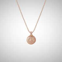 Small Rose Gold Peace Tag