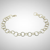 Silver Handmade Square Wire Link Chain