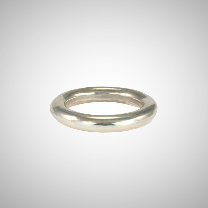 Thick Shiny Silver Stackable Ring