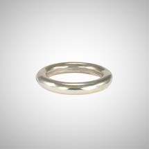 Thick Shiny Silver Stackable Ring